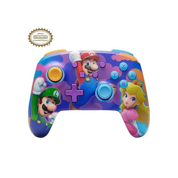 Controle Sem Fio PowerA para Nintendo Switch - Edição Heróis de Super Mario Color Splash