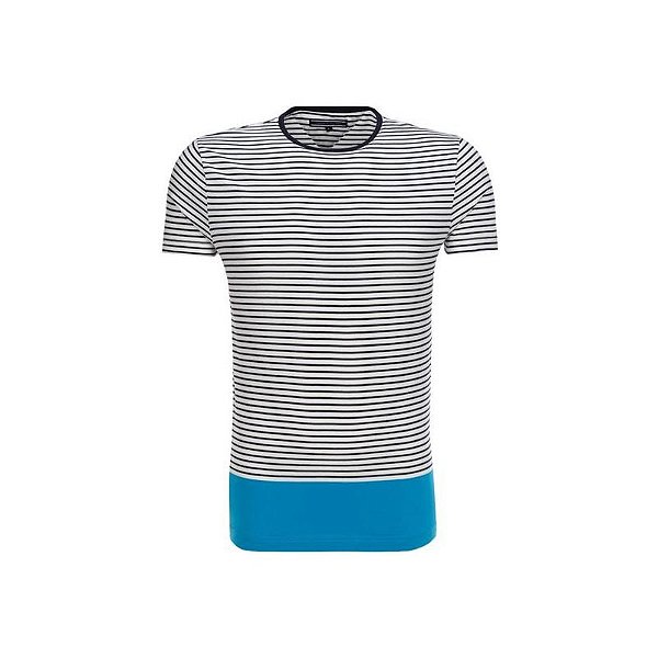 Camiseta Masculina Tommy Hilfiger Mw0Mw00837-902 - Tamanho M Cor Branco Azul