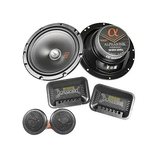Alto Falante para Carro AlphaSonik NS650C 6.5 180W de Potência Elevada