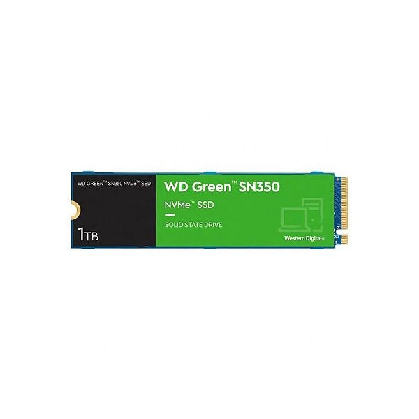 SSD Western Digital WD Green SN350, 1TB, M.2 Nvme, Leitura 3200MB/s, Gravação 2500MB/s, WDS100T3G0C