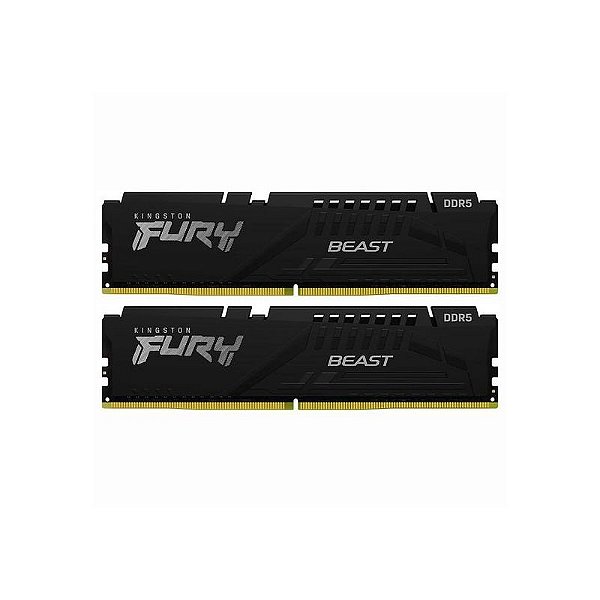 Memória RAM Kingston Fury Beast DDR5 16GB (2x8GB) 5200MHz - Preto (KF552C40BBK2-16)