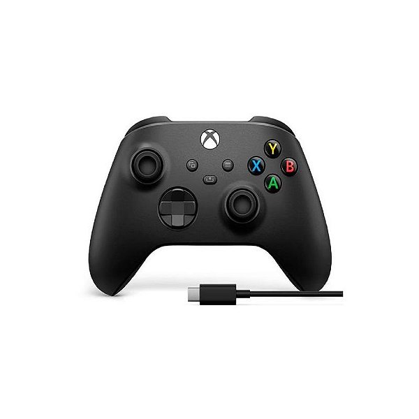Controle Xbox Sem Fio + Cabo Usb-C | Preto