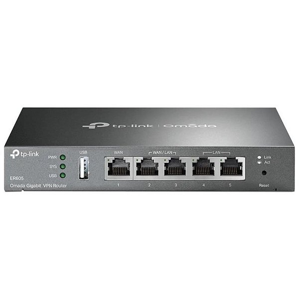 Roteador TP-Link ER605 Gigabit Omada com VPN para Conexões Seguras
