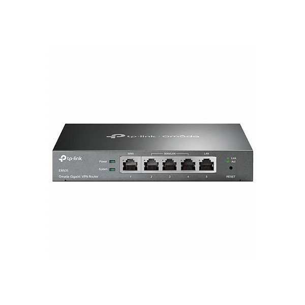 Roteador de Rede Tp-Link Omada ER605 VPN Gigabit Multi-WAN Preto