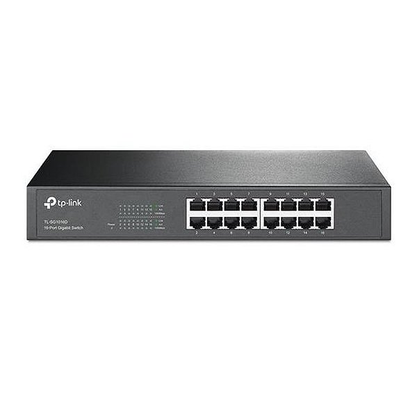 Switch TP-Link TL-SG1016D 16 Portas 1000Mbps - Conexão Rápida - Cor Cinza