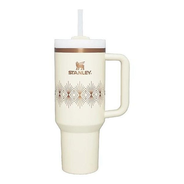 Copo Térmico Stanley The Quencher 1,18L - Cor Creme - Ideal para Bebidas Quentes e Frias