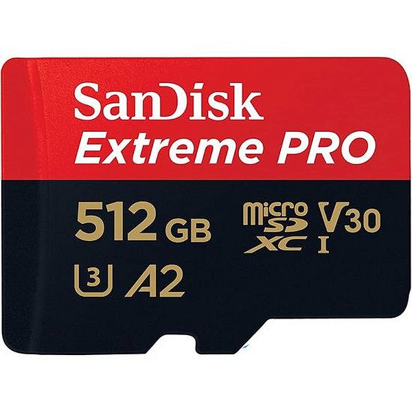 Cartão de Memória SanDisk Extreme Pro 512GB - MicroSD com Adaptador - 200MB/s