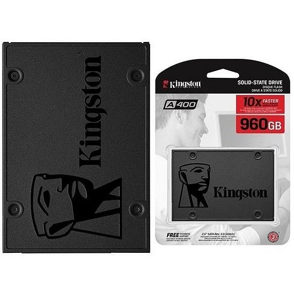 Ssd Kingston A400 960Gb Sata 3 - Alta Velocidade De Leitura/Gravação 500/450Mb/S