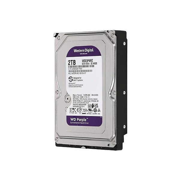 HD Interno WD Purple 2TB para Câmeras de Vigilância - 3.5 - Western Digital