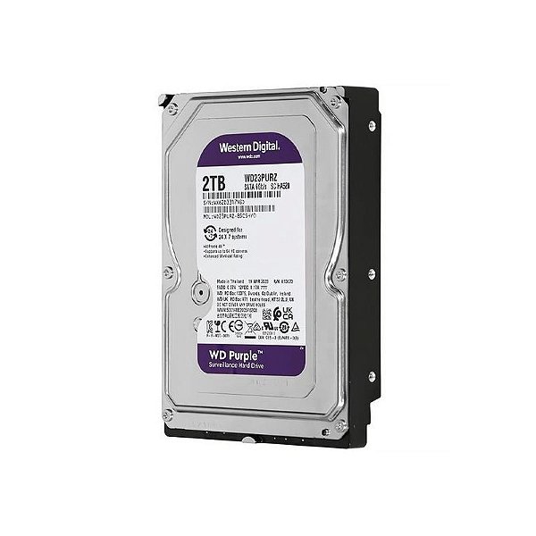 HD Interno Western Digital 2TB 3.5 Purple WD23PURZ - Armazenamento Seguro e Eficiente