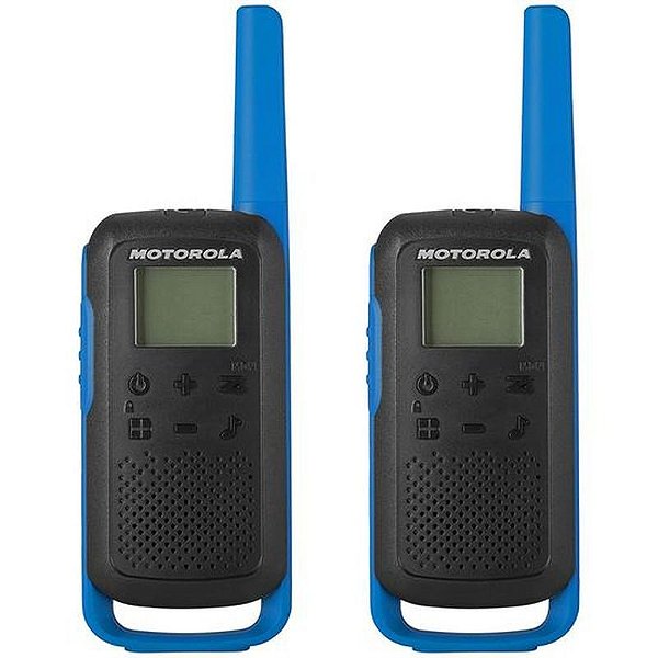 Comunicador Bidirecional Motorola T-270 - 40 Km - 22 Canais - Cores Preto E Azul
