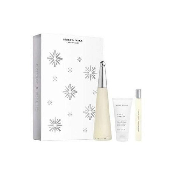 Kit Perfume Issey Miyake L'Eau D'Issey Feminino 100ML + Perfume 10ML + Loção Corporal