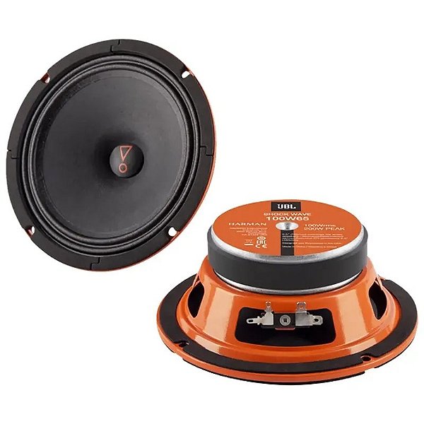 Caixa de Som Automotiva JBL Shock Wave 100W65 - 6.5, 200W de Potência