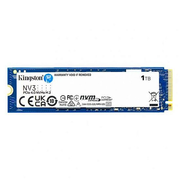 SSD Kingston NV3 1TB M.2 NVMe - Leitura até 6000MB/s e Gravação 4000MB/s - SNV3S/1000G