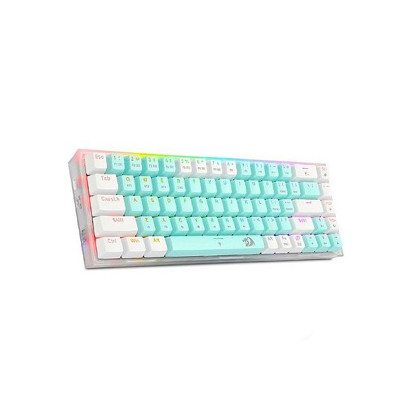 Teclado Wireless Redragon Castor Pro K631RGB Verde e Branco - Layout em Inglês