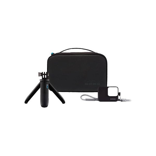 Kit De Viagem Gopro Akttr-001 Profissional - Capa Tripé E Bolsa - Preto