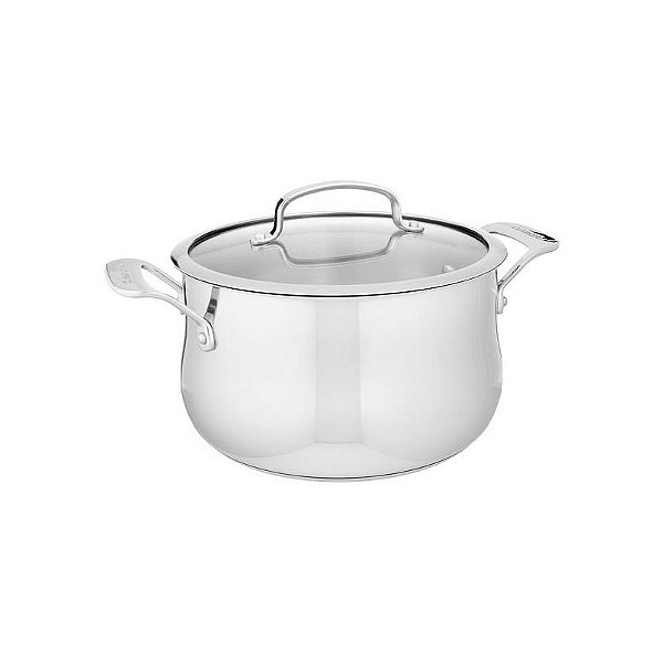 Panela De Aço Inox Cuisinart Contour 445-22 Com Tampa - Capacidade 5L
