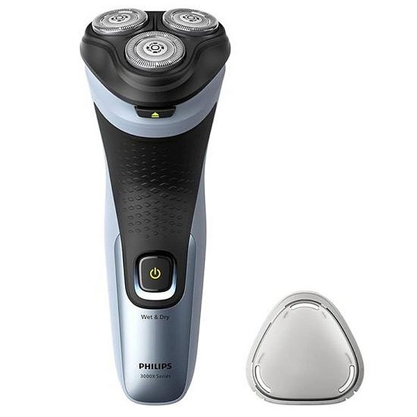 Aparelho de Barbear Philips Shaver 3000X X3063/00 Recarregável - Preto e Azul