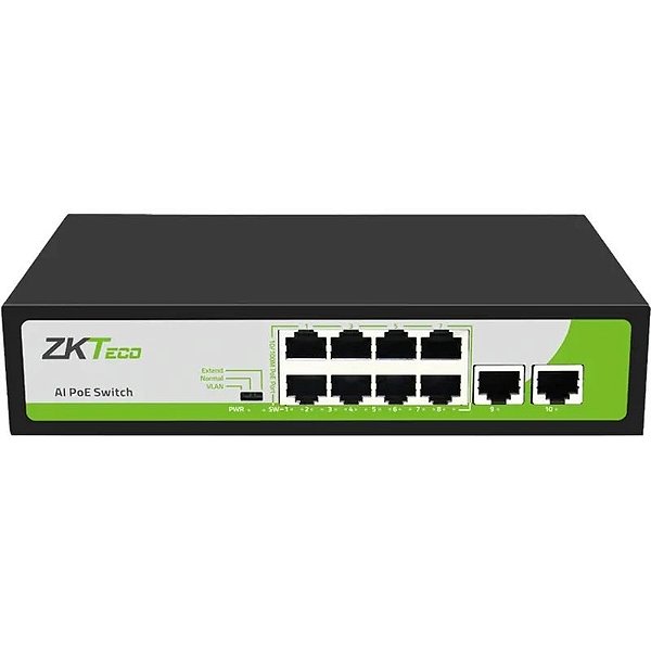 Comutador PoE ZKTeco de 4 Portas/8 Portas PE082-120-C