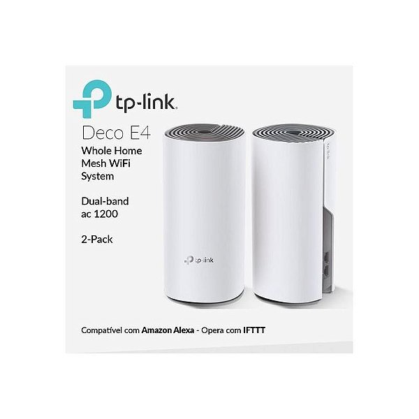 Roteador TP-Link Deco E4 Pacote Residencial Completo 2 Peças AC1200