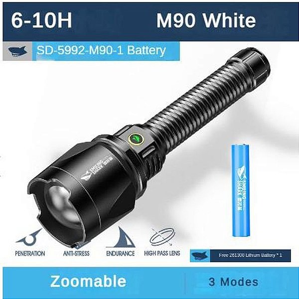Lanterna Laser Tubarão Sorridente SD-5992 na Cor Preta