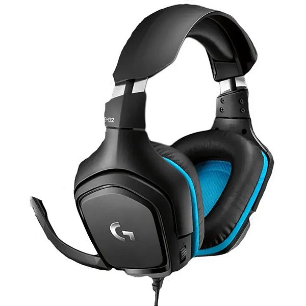 Headset Gamer Logitech G232 - Áudio Imersivo Preto e Azul