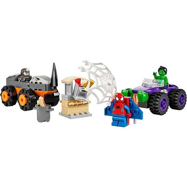 Confronto Épico: Hulk vs Rhino no Caminhão - Conjunto Lego Marvel 10782 (110 Peças)
