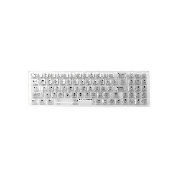 Teclado Gamer Redragon K628CT Pollux Pro RGB Switches Vermelhos Bluetooth - Design Transparente