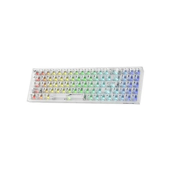 Teclado Redragon Wireless Pollux Pro K628CT-RGB-Retroiluminado - Transparente
