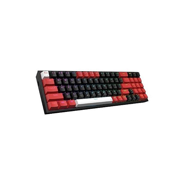 Teclado Gamer Redragon Pollux K628WG-RGB Sem Fio Switch Red - Preto