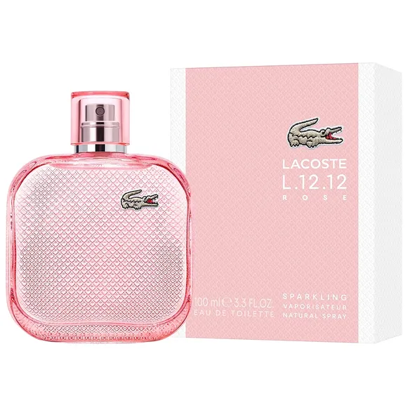 Perfume Lacoste L.12.12 Rose Sparkling EDT 100mL - Feminino - Aroma Floral Vibrante