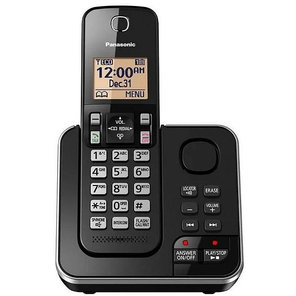 Telefone Sem Fio Panasonic KX-TGC360LAB 1.9GHz - Base Única - 110V