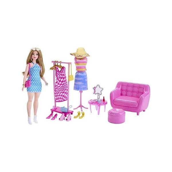 Boneca Barbie Mattel Conjunto De Acessórios - Hpl78 (25 Peças)