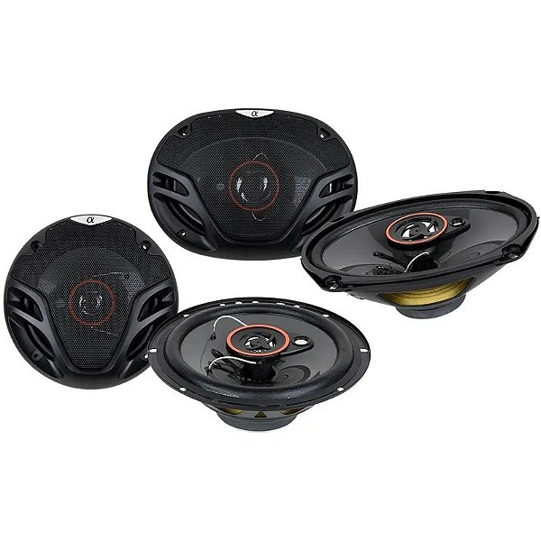 Kit de Alto-Falantes AlphaSonik AS2629P 6.5 e 6x9 - Potência e Performance de Áudio excepcional