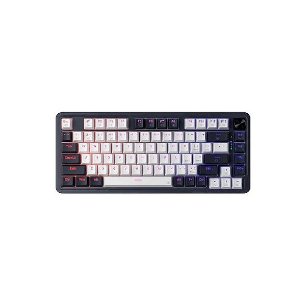 Teclado Gamer Sem Fio Redragon Ucal K673WB Pro - Branco e Preto