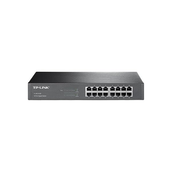 Switch Gigabit TP-Link TL-SG1016D - Hub de Rede 16 Portas 10/100/1000 Mbps para Escritório