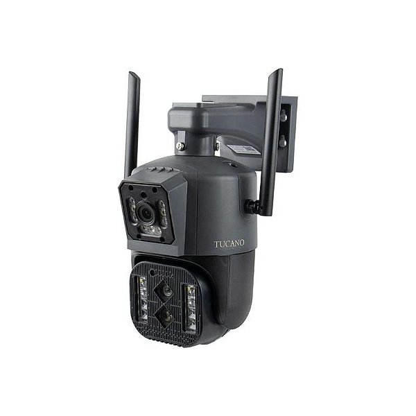 Câmera IP Tucano TC-PT42 FHD Wi-Fi com MicroSD e proteção IP66 - Preta