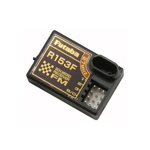 Receptor FM 3CH Futaba 27MHz R153F para Modelismo e Controle Remoto