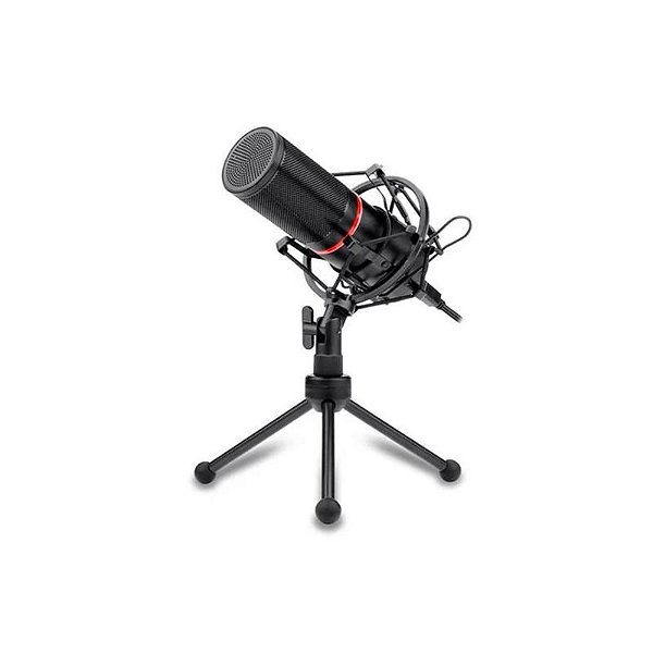 Microfone Condensador Gamer Redragon Blazar GM300 - Preto, 20kHz, Alta Performance