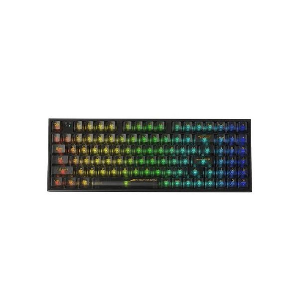 Teclado Gamer Redragon Irelia K658 Pro RGB Backlit Bluetooth - Cor Preto/Transparente