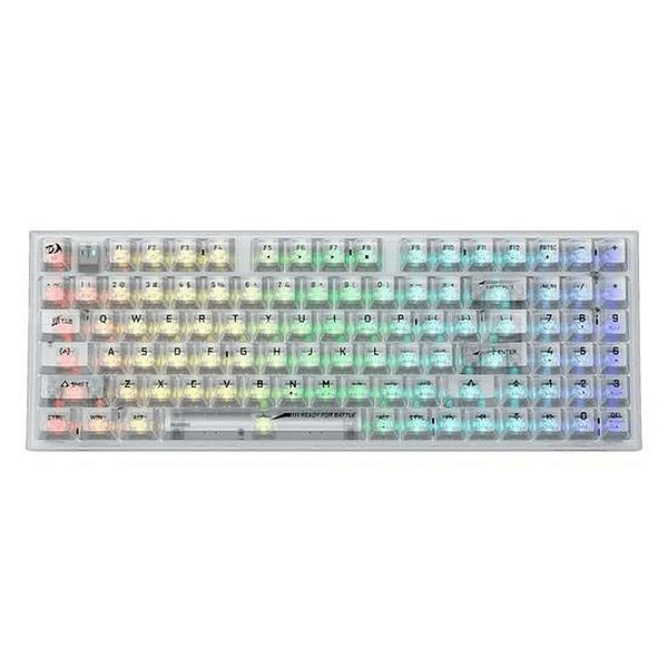 Teclado Gamer Sem Fio Redragon Irelia Pro K658CT RGB Transparente
