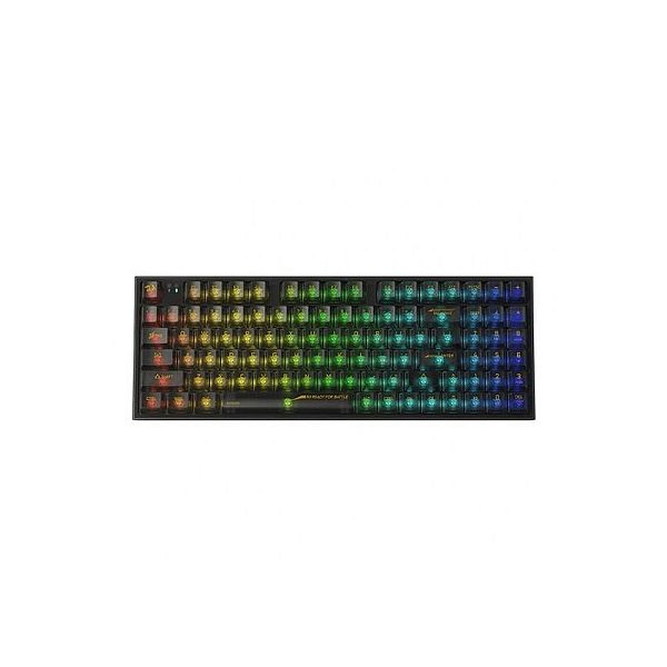 Teclado Redragon K658CTB-RGB-Pro Wireless Transparente Preto