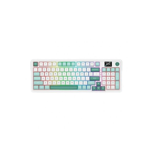 Teclado Mecânico Redragon K719WG-RGB-Pro Galatin Pro Branco e Verde