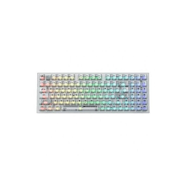 Teclado Mecânico Redragon K658CT-RGB Pro Wifi Transparente Branco
