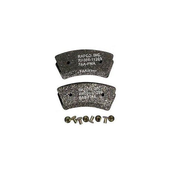 Kit de Revestimento de Freio Rapco RA066 10600 4K - Conjunto de 4 Pastilhas Brake Lining Kit Pack 11200