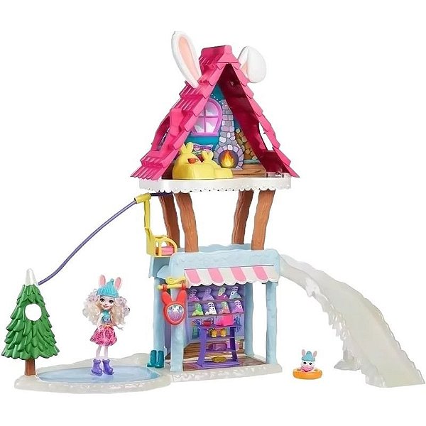 Brinquedo Royal Enchantimals Hoppin' Ski Chalet Playset Mattel Grw89