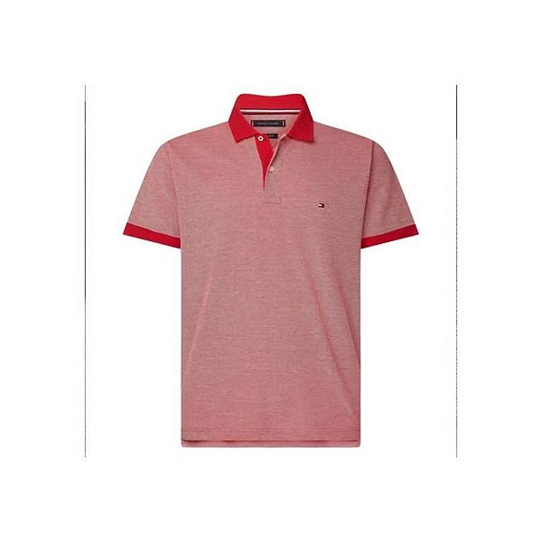 Camiseta Tommy Hilfiger Polo Masculino Mw0Mw12560 Xlg 00 Áudio M Primary Vermelh