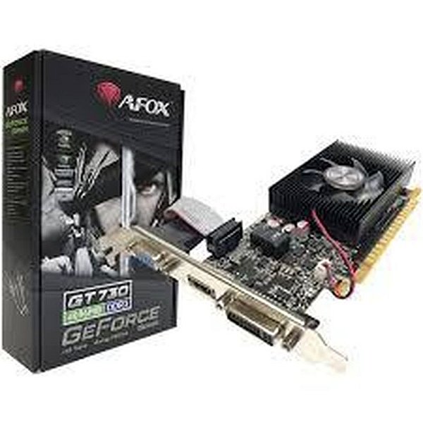 Placa de Vídeo Afox GT730 4GB DDR3 128BIT - Desempenho Acessível para Jogos e Multimídia