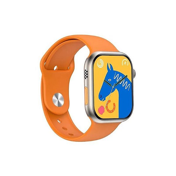 Smartwatch Wiwu SW01 S9 Dourado e Preto com Monitoramento Avançado de Saúde