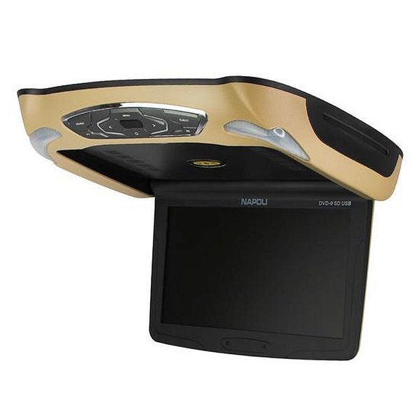 Dvd Automotivo Napoli - Usb/Sd - Tv - 9 Polegadas - Cores Preto E Dourado